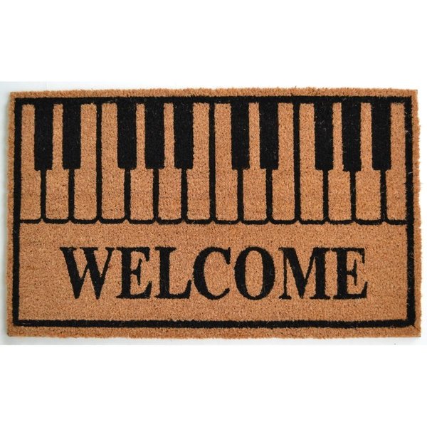 Imports Decor Rectangular Piano Keys Welcome Doormat IM307227
